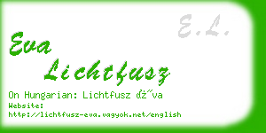 eva lichtfusz business card